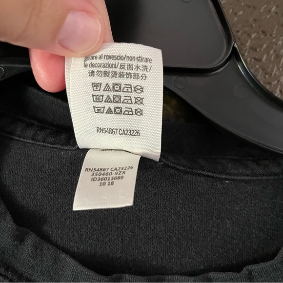 Black Victoria’s Secret Long Sleeve Tee with Red & Black Dog Logo on Back, Small - Picture 5 of 7